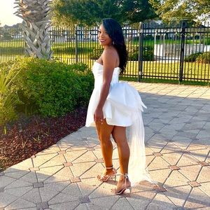 Pretty Little Thing Skater Dress with Custom Made Tulle bow